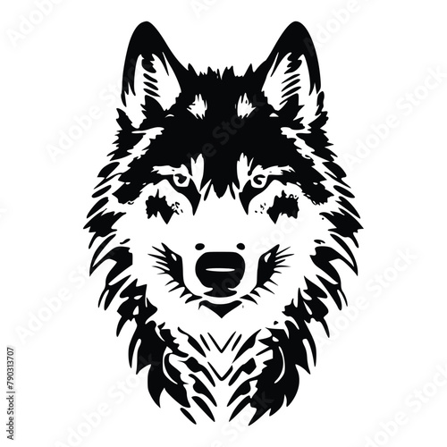 Vector illustration of a wolf for logos or designs, wolf vector, vector design of wolf, white background