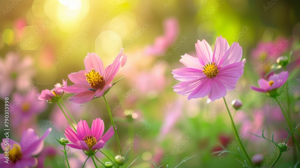 Beautiful cosmos flowers in the garden, , outdoor Chiangmai Thailand Beautiful cosmos flowers in the garden, , outdoor Chiangmai Thailand