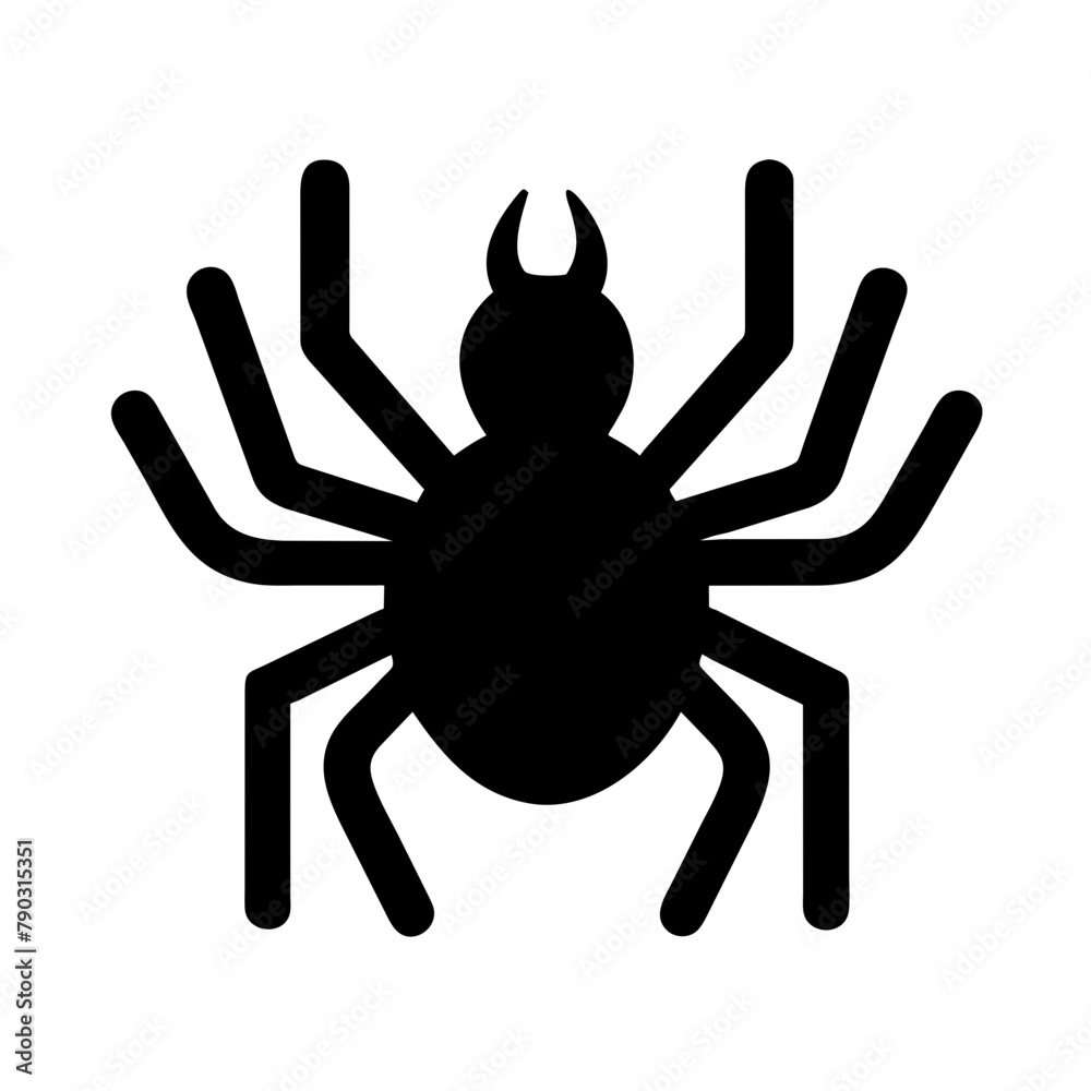 Spider icon vector graphics element silhouette sign symbol illustration on a Transparent Background Spider icon vector graphics element silhouette sign symbol illustration on a Transparent Background