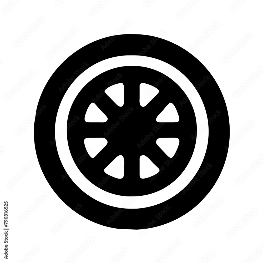 Car rims vector icon graphics element silhouette technology sign and symbol on a Transparent Background Car rims vector icon graphics element silhouette technology sign and symbol on a Transparent Background