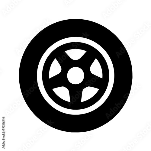 Car rims vector icon graphics element silhouette technology sign and symbol on a Transparent Background