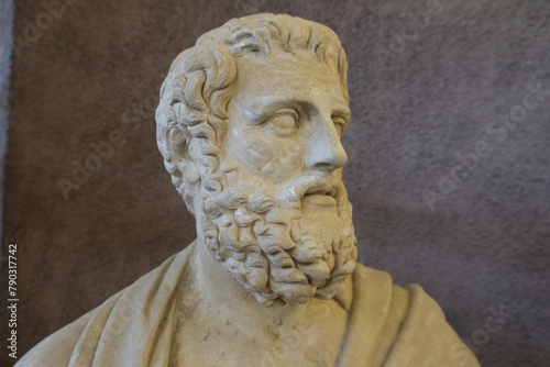 Photos Antique Roman statue of the Stoic philosopher Epictetus