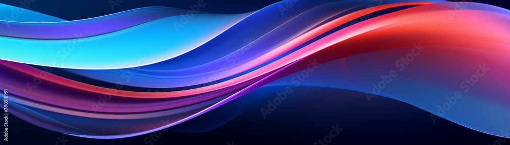 Dynamic abstract with curving neon waves, birda seye perspective, smooth surface, intense palette Dynamic abstract with curving neon waves, birda seye perspective, smooth surface, intense palette