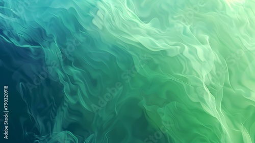 abstract background with blue and green waves. 3d render illustration