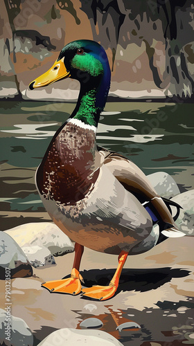 Illustration of a duck