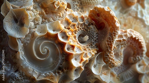 The intricate patterns and textures of a piece of coral, sculpted by the sea over millennia. photo