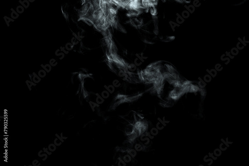 Abstract powder or smoke isolated on black background