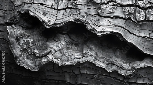 The intricate texture of a tree bark, each groove and knot telling a silent story of resilience and growth.