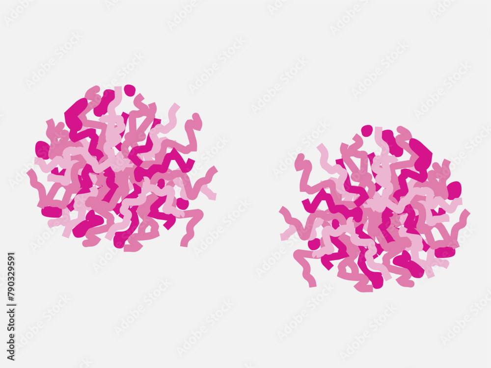 Fototapeta premium Set of multicolored pom-poms vector.