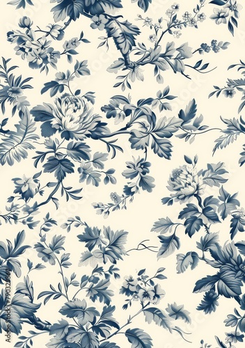 Elegant french toile pattern photography, generated with AI