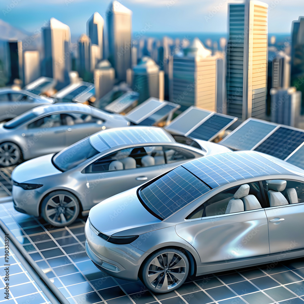 modern electric sedans have solar panels on