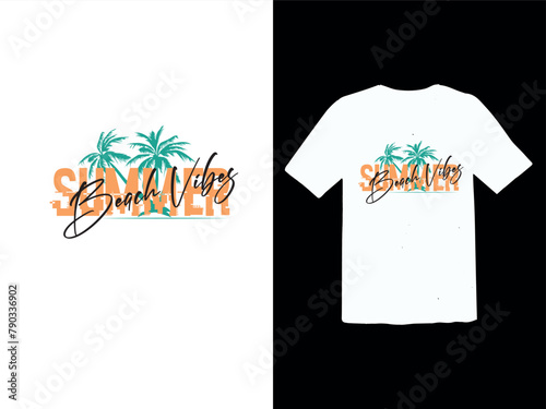 Free vector summer beach illustration outdoor adventure vector graphic for t shirt