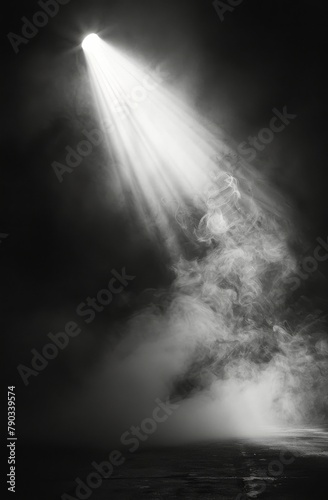 Beam of Light in Black and White