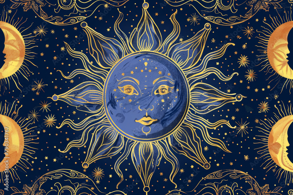 Celestial Navigation and Mythology Illustration