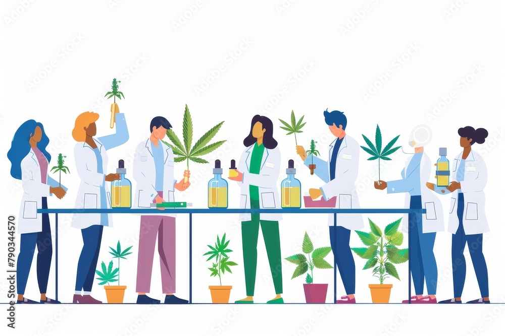 Fototapeta premium Addressing Antibacterial Needs Through Cannabis: Innovations in Aerosol Spray Technology and Alternative Medicine