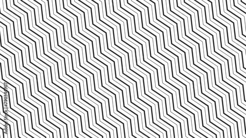 Black and white zig zag pattern background for fabric style or texture element photo