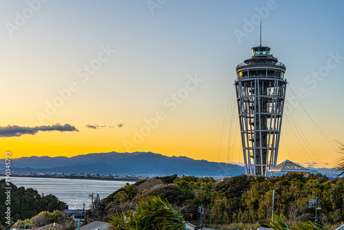 Enoshima Sea Candle Sunset, Japan