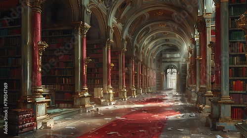 Discover the beauty of silence in the heart of the library, where the only sound is the gentle rustle of pages turning.