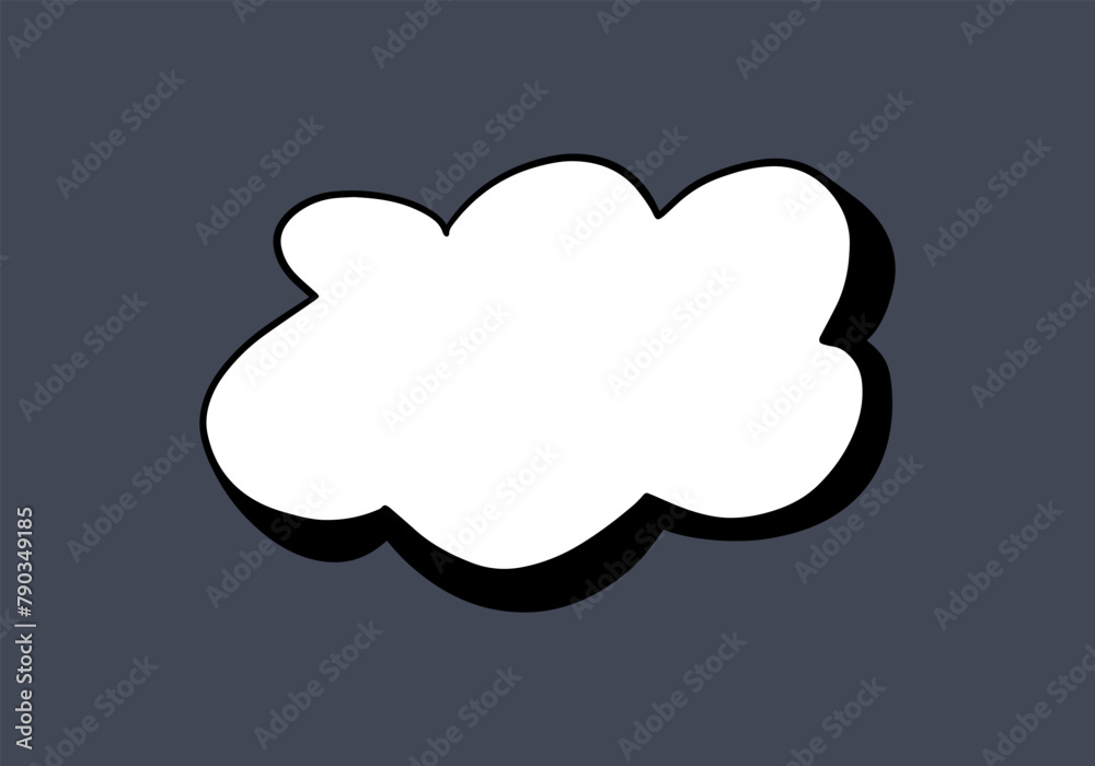Cartoon doodle speech bubble, vector illustration. Cartoon doodle speech bubble, vector illustration.