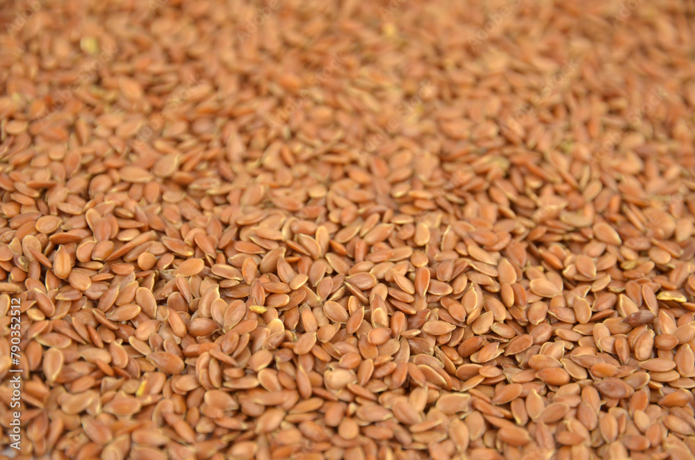 Flax seeds (linseeds) background, closeup, top view Flax seeds (linseeds) background, closeup, top view