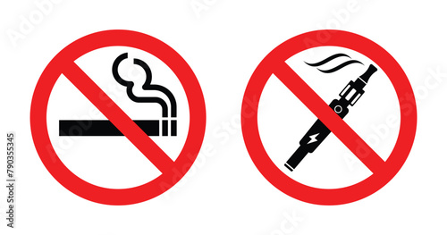 No smoking or vaping no smoking symbols photo
