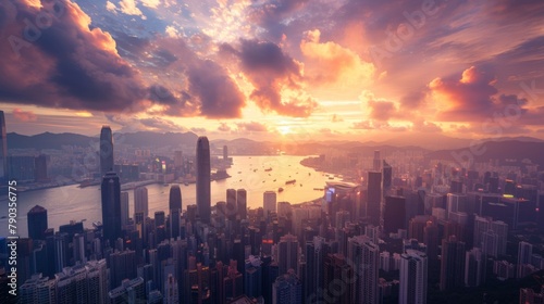 Hong Kong Sunrise  View from The peak  Hong Kong