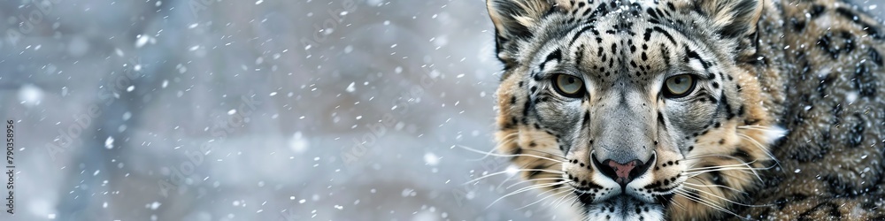 Fototapeta premium snow leopard.
