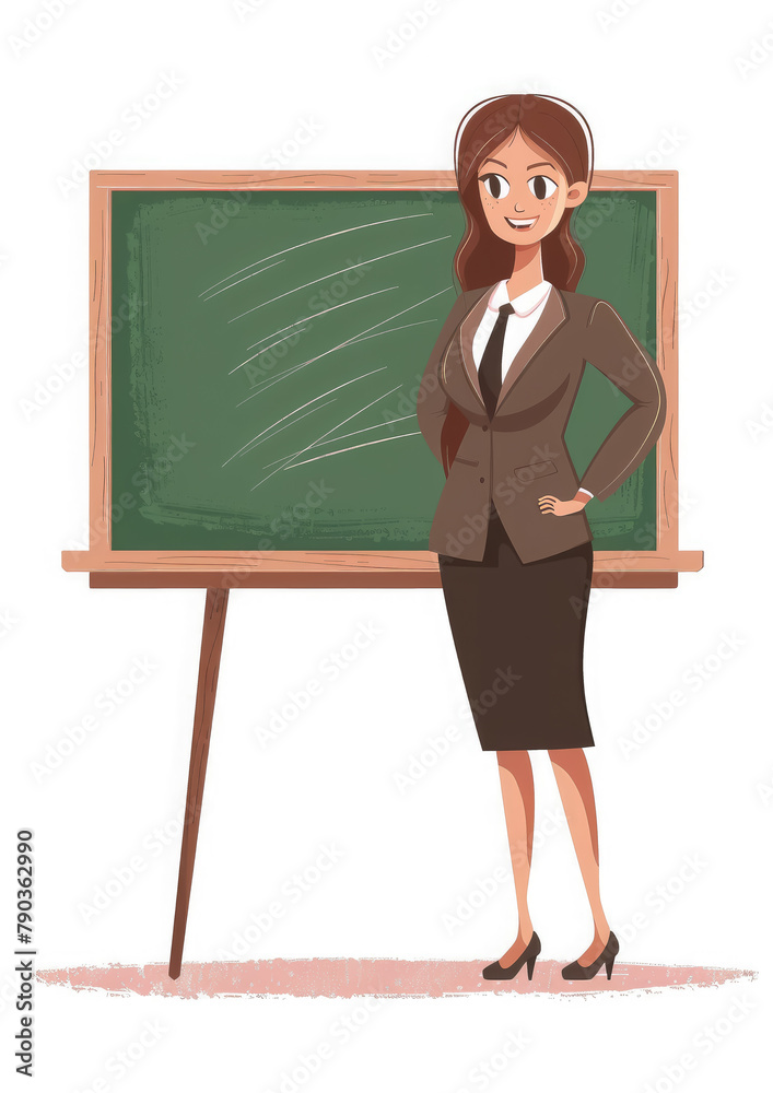 teacher on the background of a green chalk board on a white background, illustration, school, college, university, education, knowledge, person, people, picture, woman, study teacher on the background of a green chalk board on a white background, illustration, school, college, university, education, knowledge, person, people, picture, woman, study