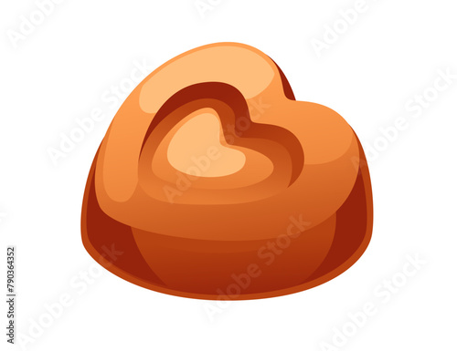 Sweet tasty chocolate candy dessert vector illustration isolated on white background