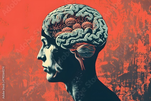 Sad man, deppressed, thinking, negative thoughts, anger, brain, mind
