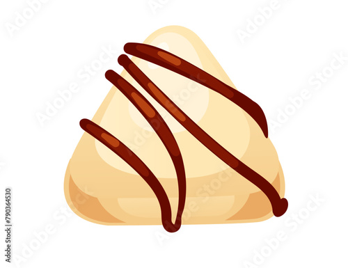 Sweet tasty chocolate candy dessert vector illustration isolated on white background