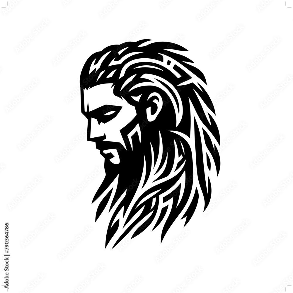 rasta; dreadlock in modern tribal tattoo, abstract line art of people, minimalist contour. Vector rasta; dreadlock in modern tribal tattoo, abstract line art of people, minimalist contour. Vector