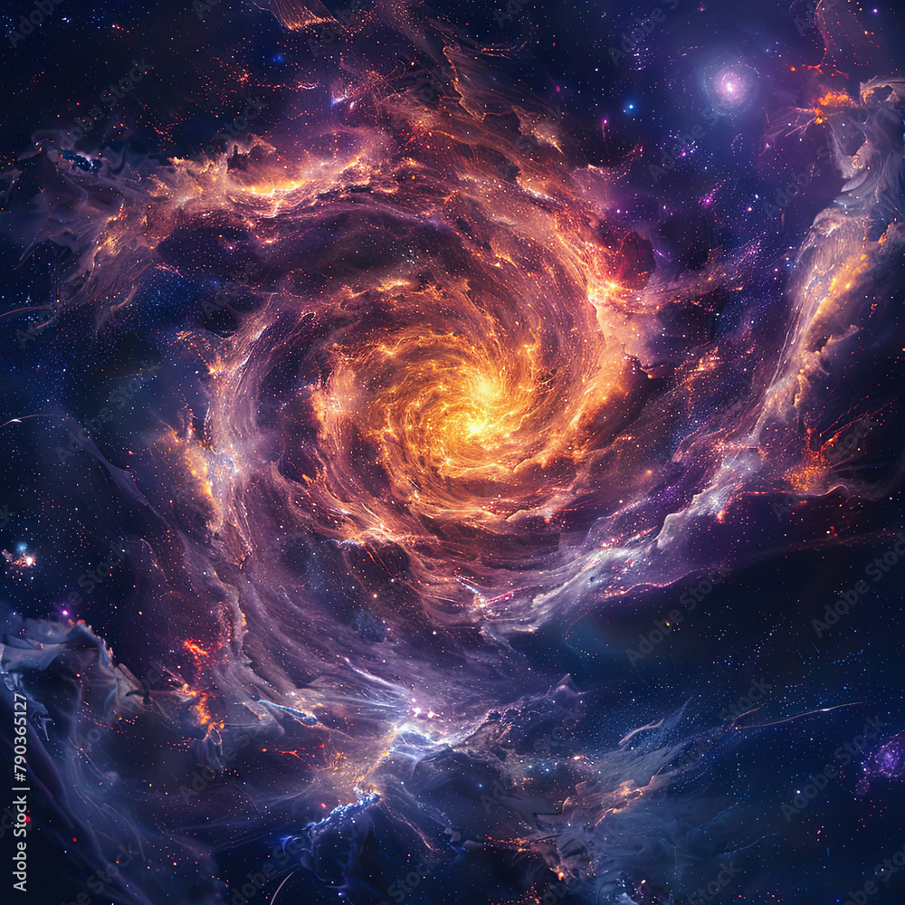 Cosmic Chromatics Vibrant Galactic Background