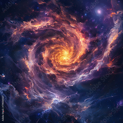 Cosmic Chromatics Vibrant Galactic Background © Arti