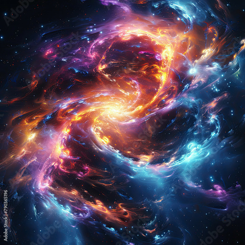 Cosmic Chromatics Vibrant Galactic Background