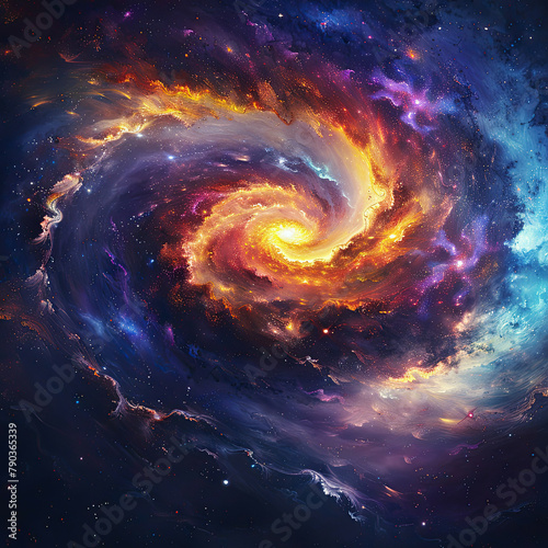 Cosmic Chromatics Vibrant Galactic Background