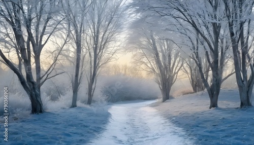 A snowy winter wonderland with gradients of frosty upscaled 2 © Sabteen