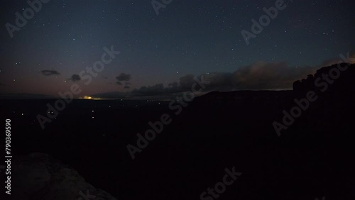 Narrowneck Stars Timelapse Blue Mountains National Park Sydney Australia photo