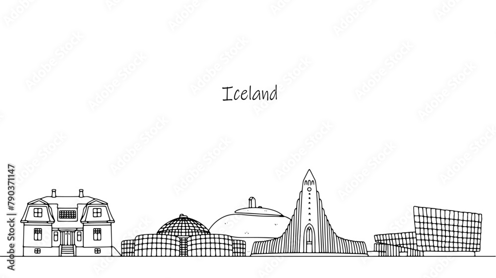 Obraz premium Iceland cityscape