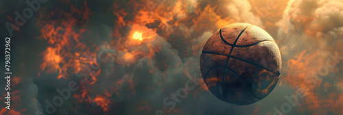 basketball advertisment background with copy space
