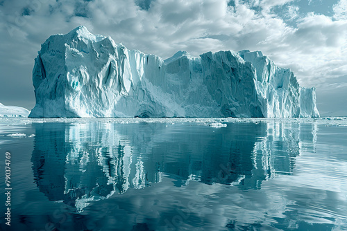 Vanishing arctic: iceberg and melting glaciers