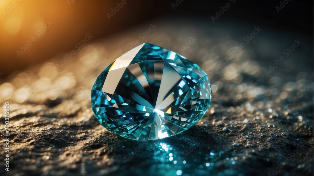 Detailed Close-Up of a Sparkling Diamond Surface Detailed Close-Up of a Sparkling Diamond Surface