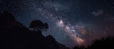 Milky Way galaxy over mountainous landscape
