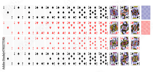 English Solitarie Cards Deck Vector Models