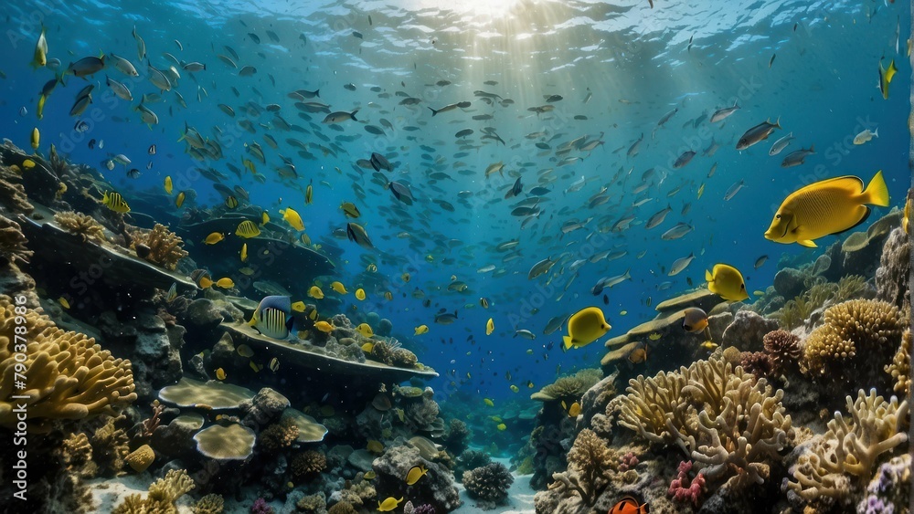 Fototapeta premium Beneath the Ocean's Surface