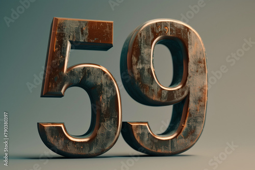 Number 59 in 3d style  photo