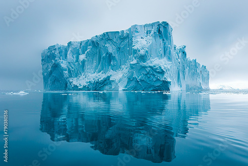 Vanishing beauty: melting icebergs mirrored in arctic waters