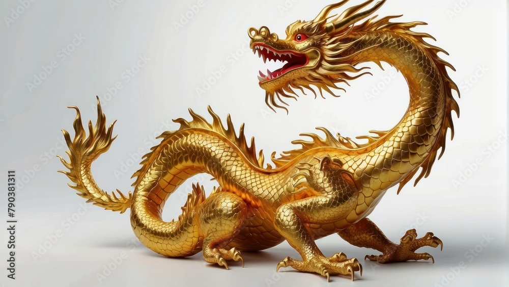 Golden dragon, symbolizing power and luck, perfect for Chinese New Year Golden dragon, symbolizing power and luck, perfect for Chinese New Year