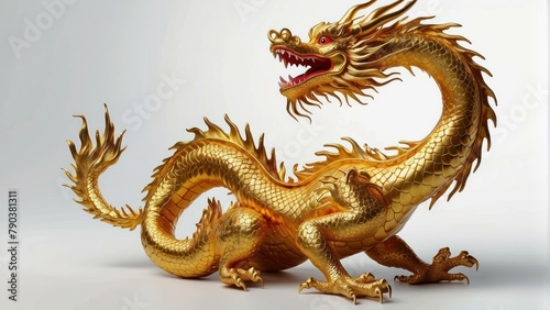 Golden dragon, symbolizing power and luck, perfect for Chinese New Year