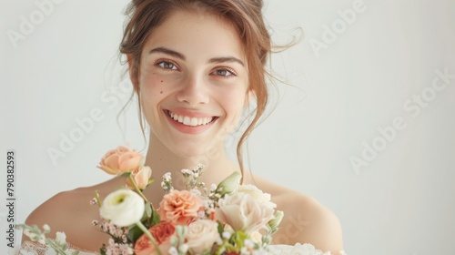 bride with bouquet
